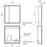 Шкаф зеркальный LEMARK ELEMENT 70х80 см 2-х дверный, с подсветкой, с розеткой, белый глянец LM70ZS-E